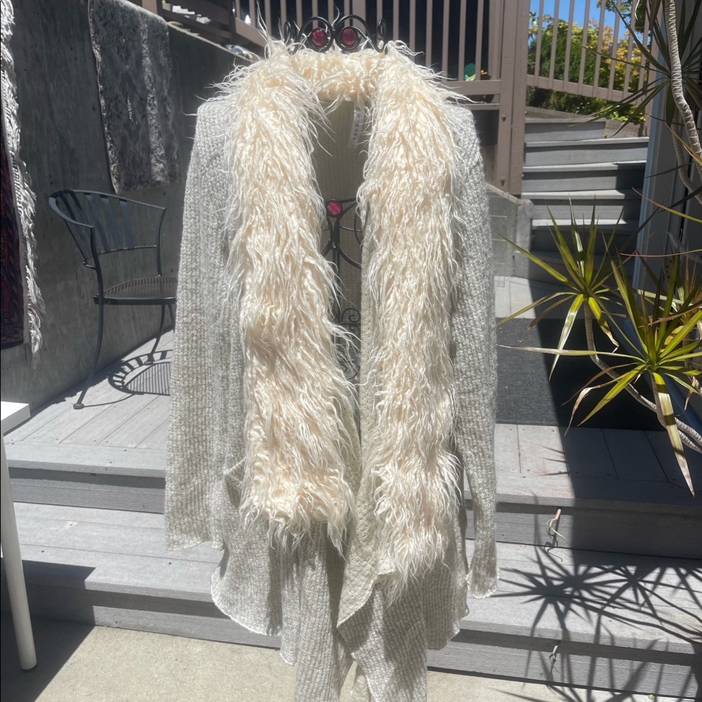 Fabulous fuzzy cardigan